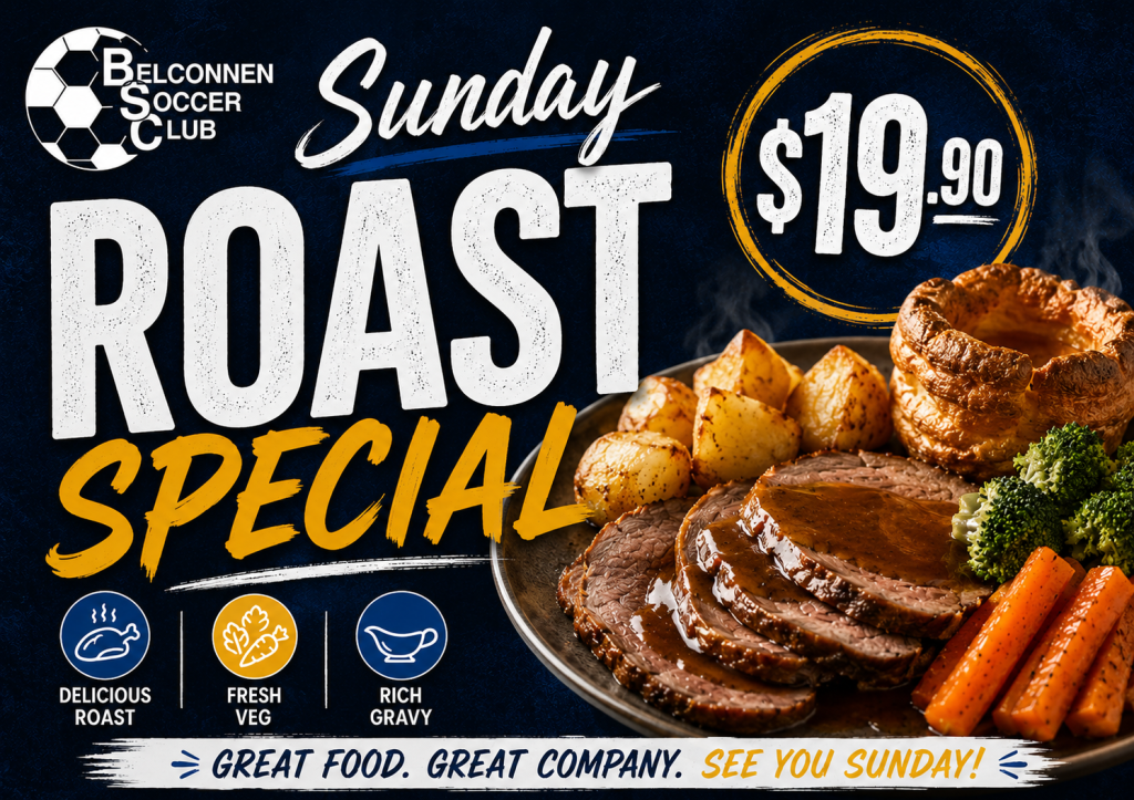 Sunday Roast at Belconnen Soccer Club
